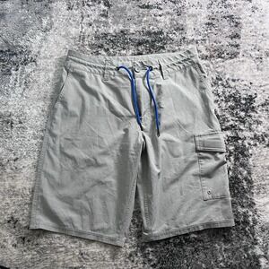 Oakley Men's Beige Shorts, Size 30, Vintage Surf Graphic, 10" Inseam